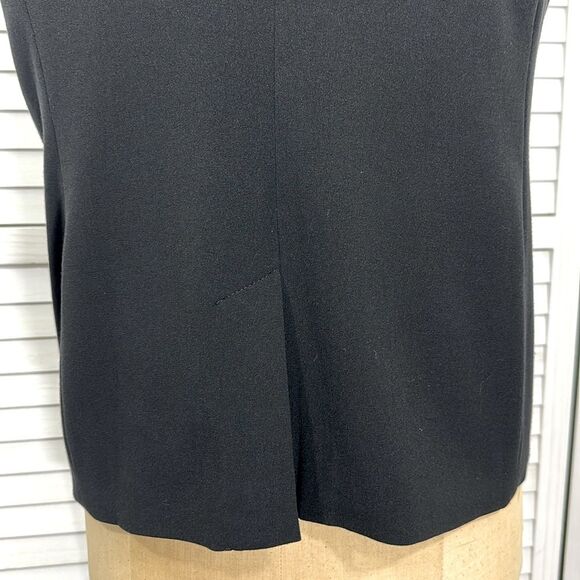 Chico's Vest Size 2 (12) Black Tuxedo Style Lapel - Picture 9 of 14